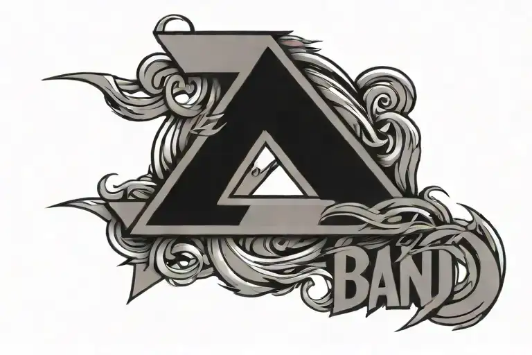 Ben Z Band letters tattoo design idea