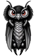 Cute Mothman tattoo design idea