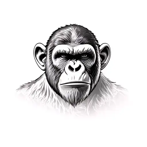 caesar planet of the apes forearm tattoo design idea