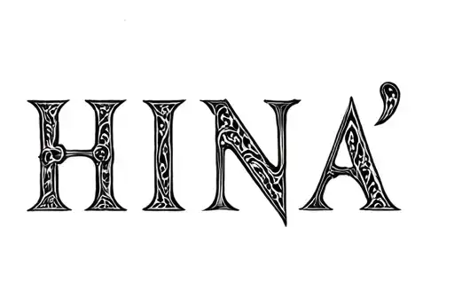 "HINA" tattoo design idea