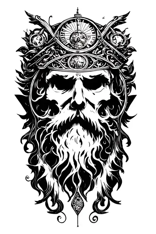 father time  tattoo design idea