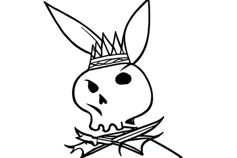 The Playboy as the Reaper wearing a three Pointed crown  tattoo design idea