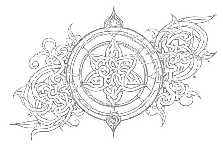 shiva trishul Om symbol tattoo design idea