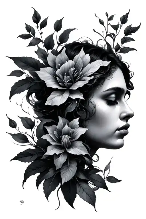 duality of nature tattoo design idea