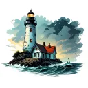 lighthouse  tattoo design idea