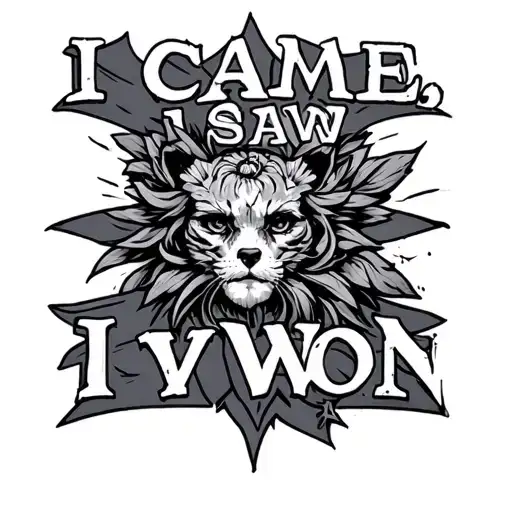 I came, I saw, I won tattoo design idea