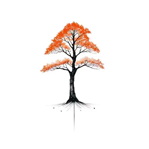 Maple Tree tattoo design idea