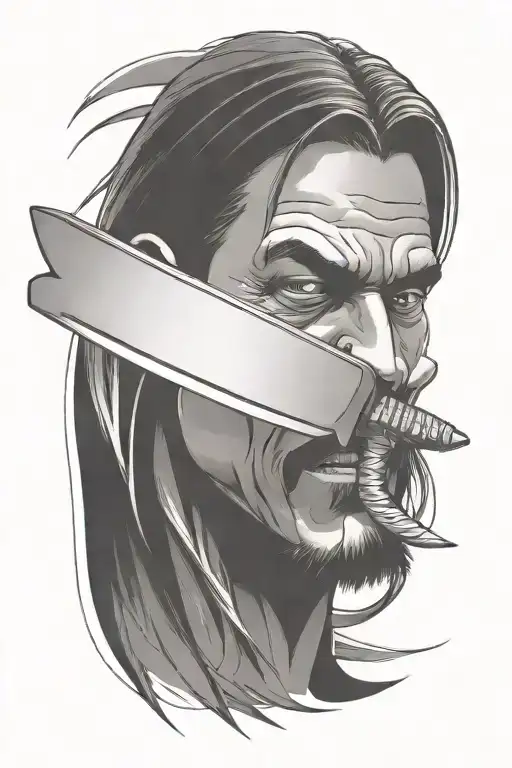 machete tattoo design idea