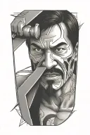machete tattoo design idea