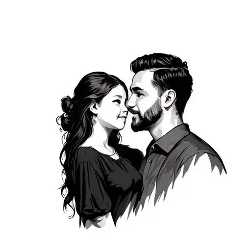 Dad And Daughter tattoo design idea