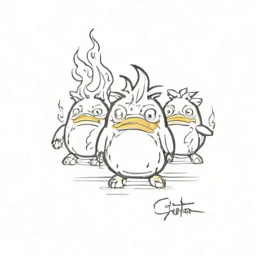 studio Ghibli calcifer soot sprites tattoo design idea