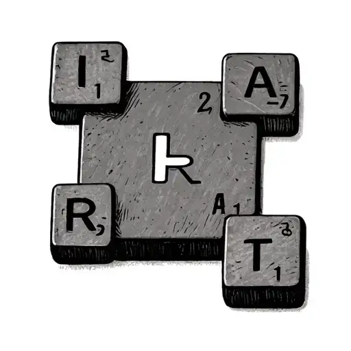 Scrabble Tile tattoo design idea
