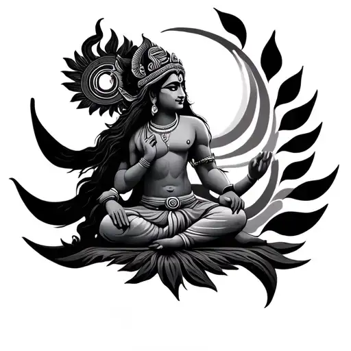 Vishnu sankha chakra tattoo design idea