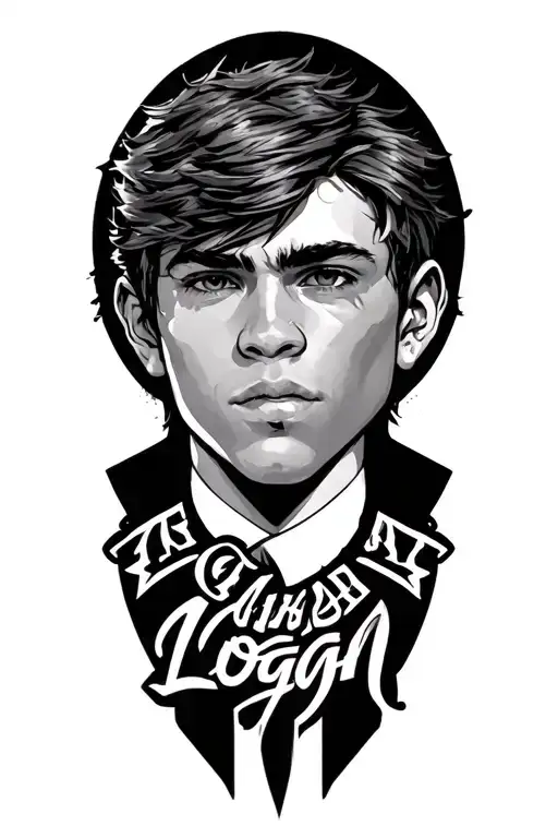 I have no clue but my name is logan and I'm from Georgia and was born in 2004 tattoo design idea