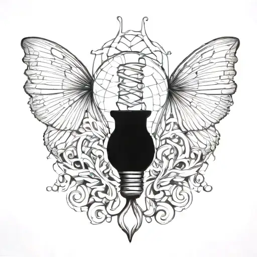 leonardo d light bulb emerging tattoo design idea