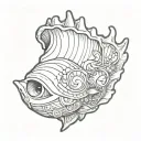 Conch shell from Moana da Disney tattoo design idea