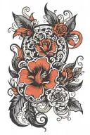negative space traditional tattoo design idea