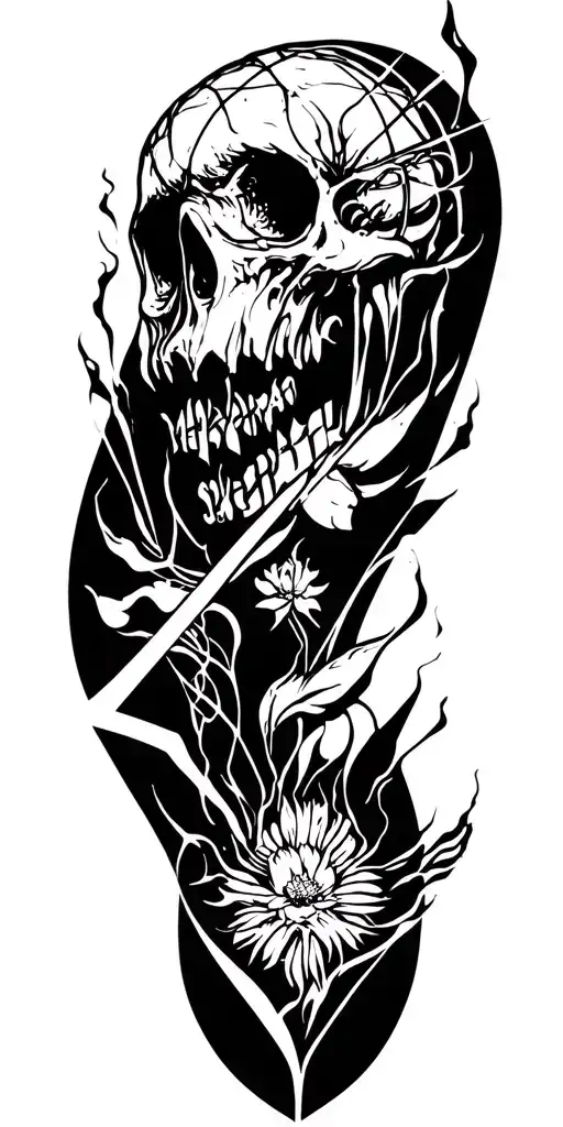 Slime black sabbath electric funeral tattoo design idea