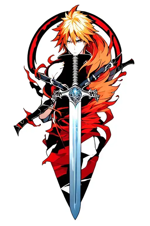 ichigo sword tattoo design idea
