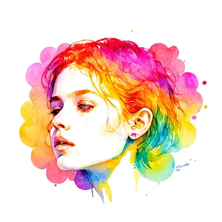 inspired by rave psychedelic trip dreams for someone with depression tattoo design idea