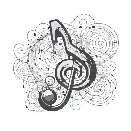 bass clef + letter C tattoo design idea