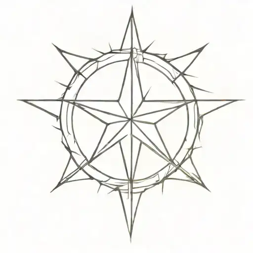 chaos star tattoo design idea