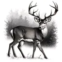 Whitetail Deer tattoo design idea