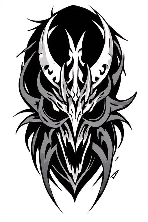symbiote viking tribal design tattoo design idea