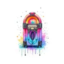 Jukebox tattoo design idea