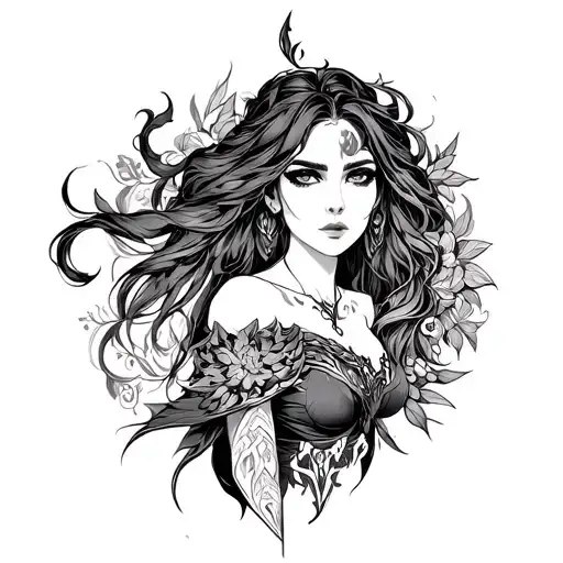 Seraphine league of legends tattoo design idea