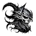 good vs evil tattoo design idea