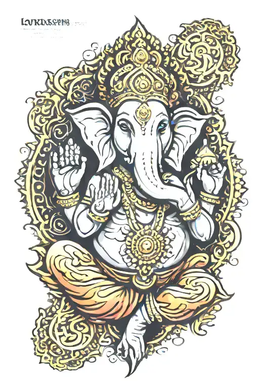 lord Ganesha tattoo design idea