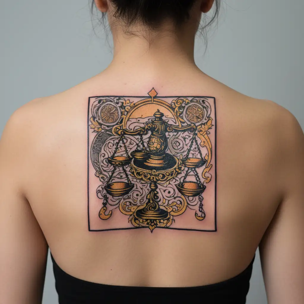 ISLAMIC Scale of Justice tattoo design idea
