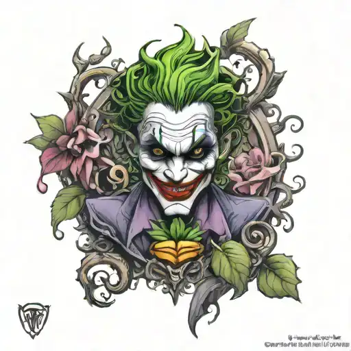 Posion tree Joker tattoo design idea