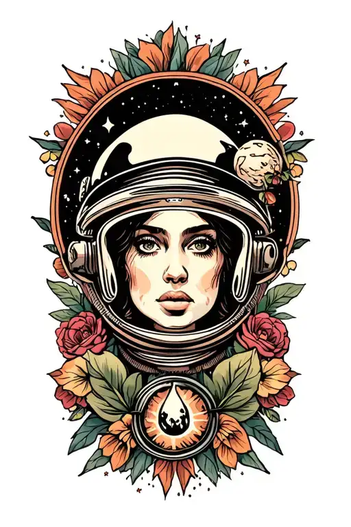 Coverup Space tattoo design idea