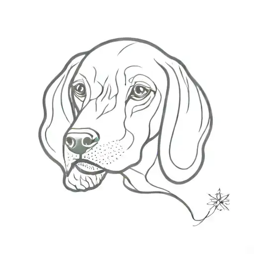beagle dog tattoo design idea
