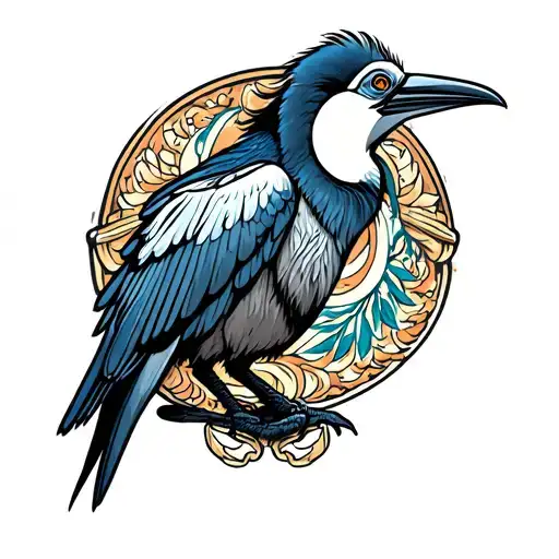 shoebill tattoo design idea