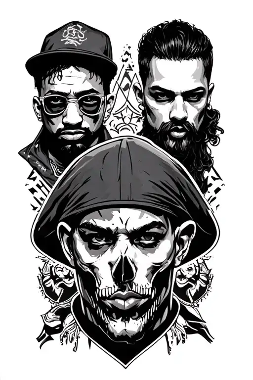 GD tatoo with gang members tattoo design idea