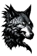 Ulfhednar viking warrior with a wolf pelt tattoo design idea