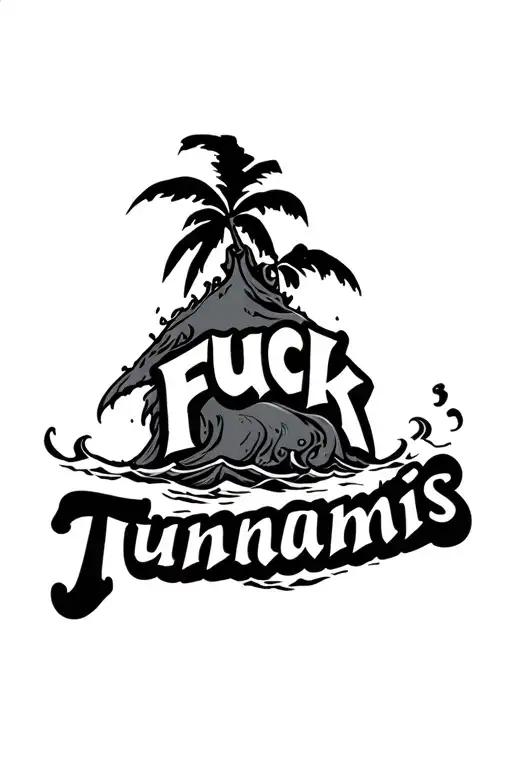 "Fuck Tsunamis" fuck tsunamis tattoo design idea