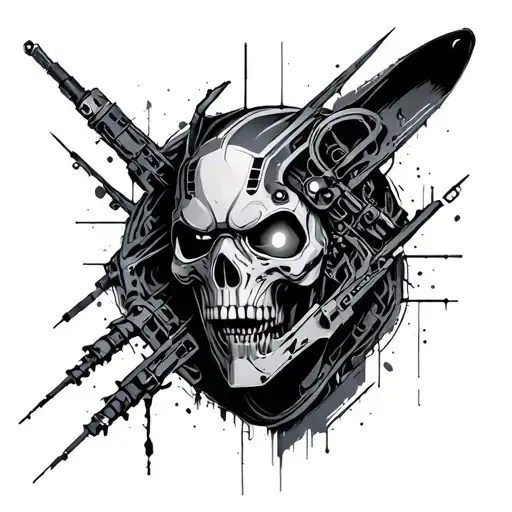 Cyberware tattoo design idea