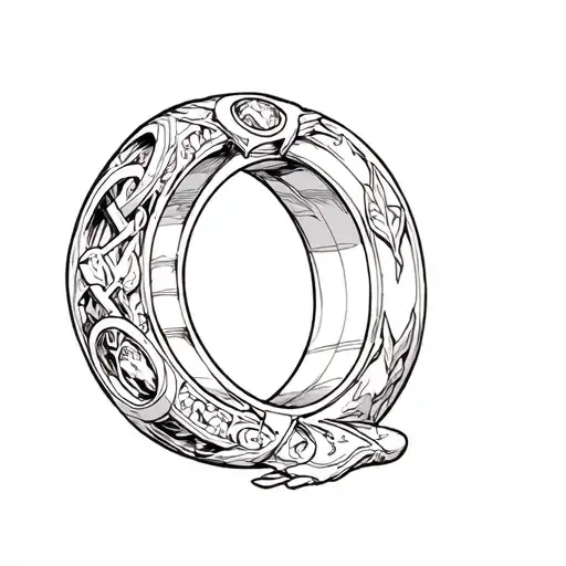 yu gi oh rings tattoo design idea