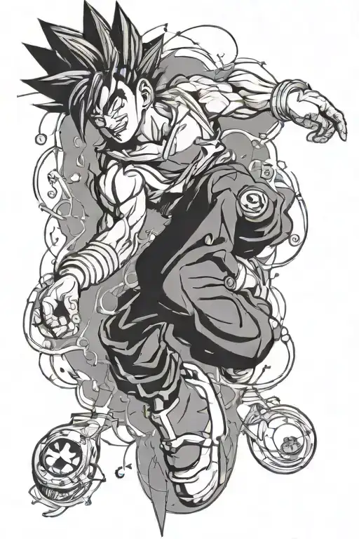 Forearm tattoo Playstation logo controller DragonBall yuyu hakusho tattoo design idea