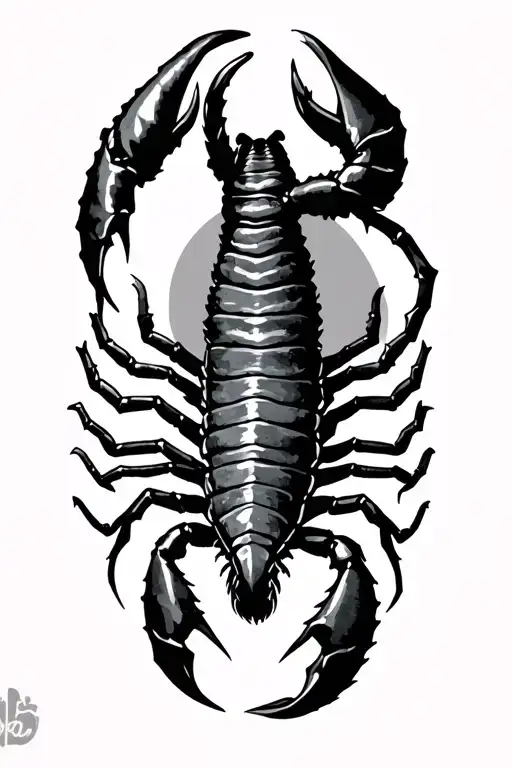 Scorpion zodiac sign tattoo design idea