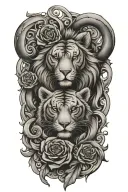 strength courage tattoo design idea