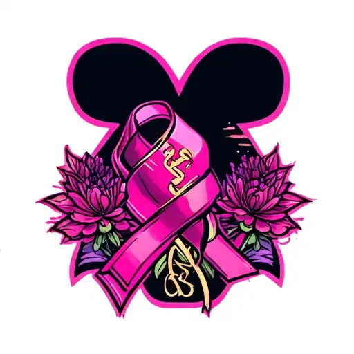 fuck cancer color scheme tattoo design idea