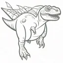 funny dinosaur tattoo design idea