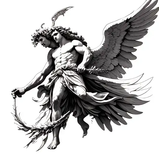 Archangel Michael tattoo design idea