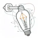 A light bulb with some colors inside  tattoo design idea