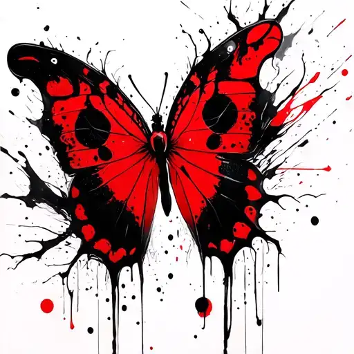 Semicolon butterfly tattoo design idea
